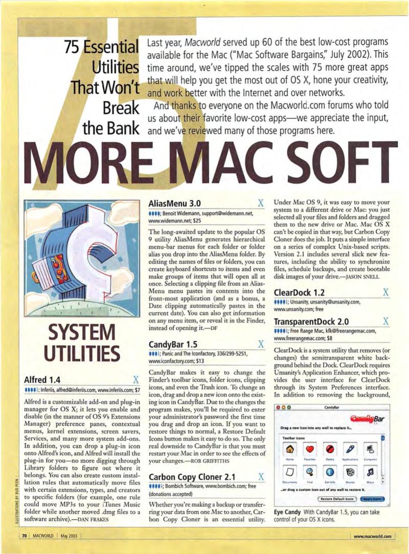 MacWorld0305May2003 — page 72