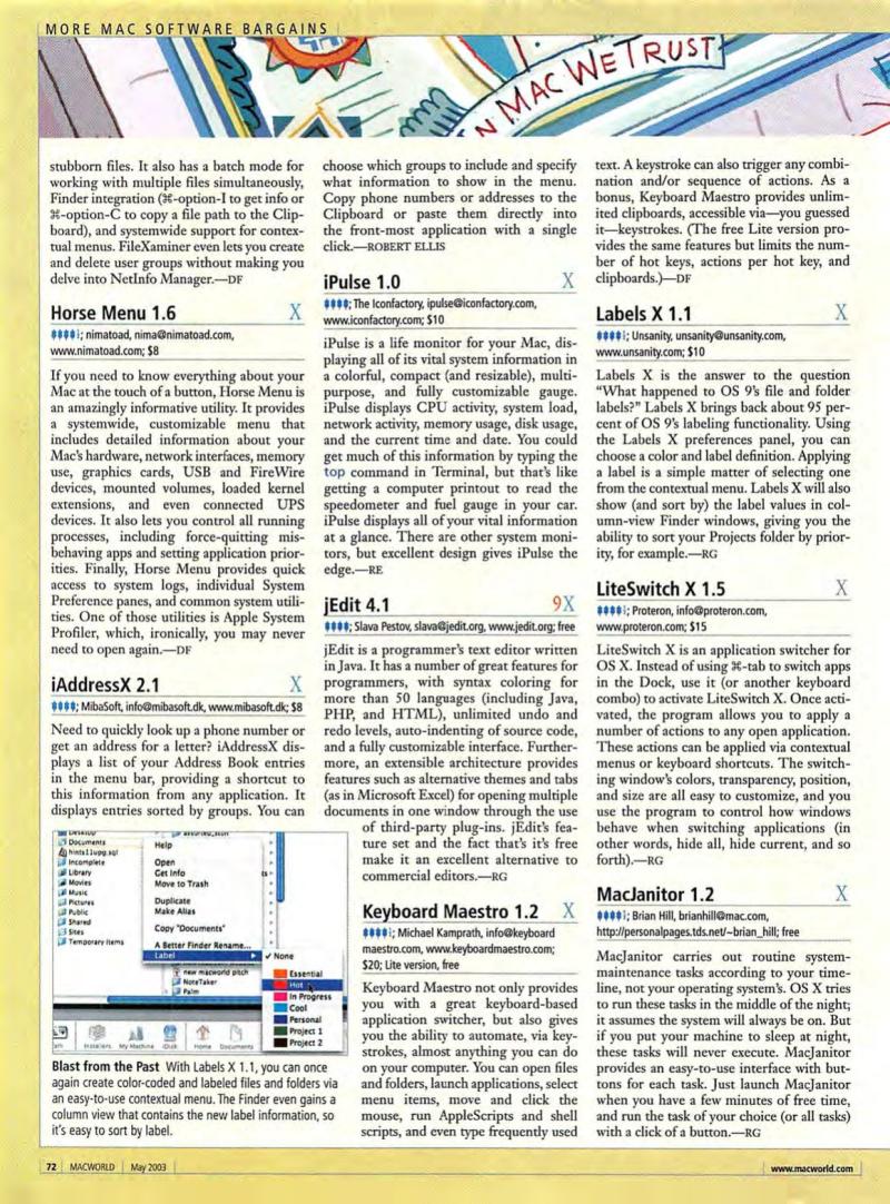 MacWorld0305May2003 — page 74