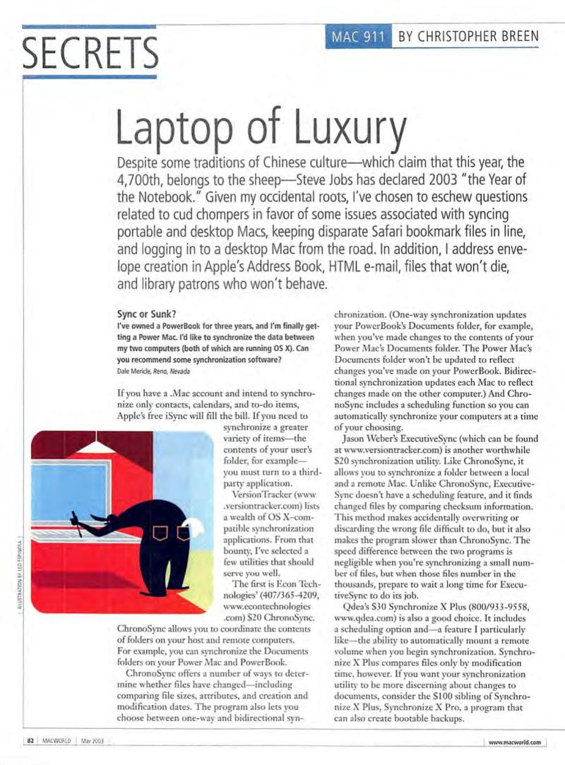 MacWorld0305May2003 — page 84