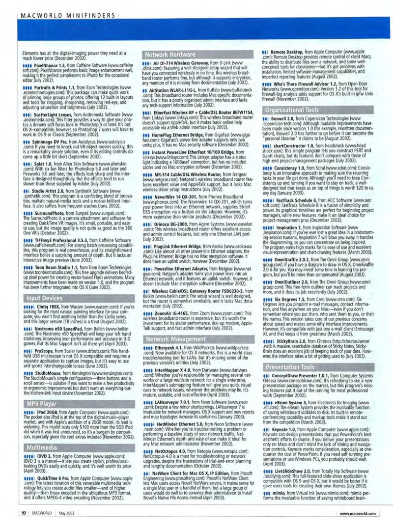 MacWorld0305May2003 — page 94