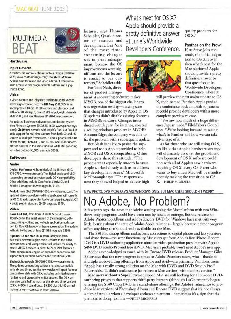 MacWorld0306June2003 — page 24