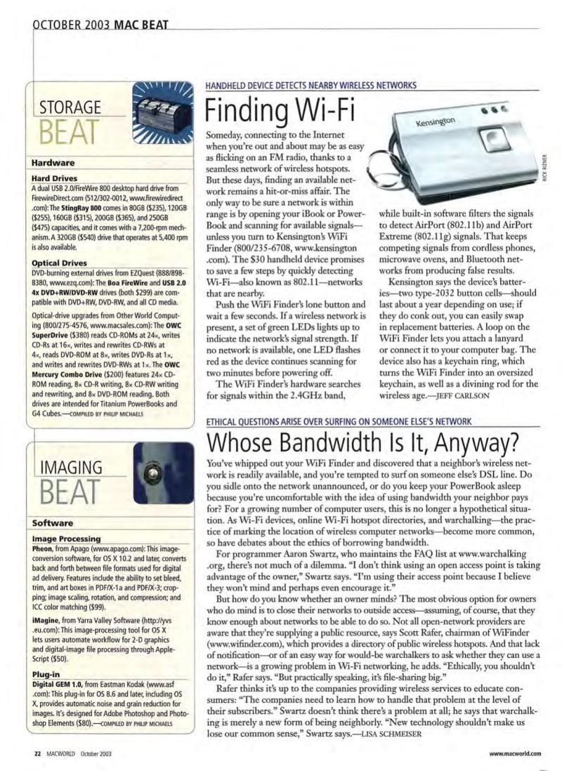 MacWorld0310October2003 — page 24