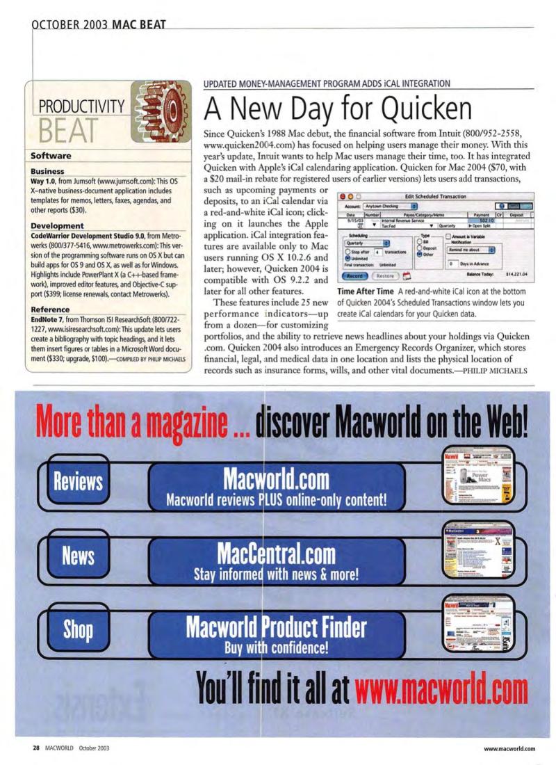 MacWorld0310October2003 — page 30