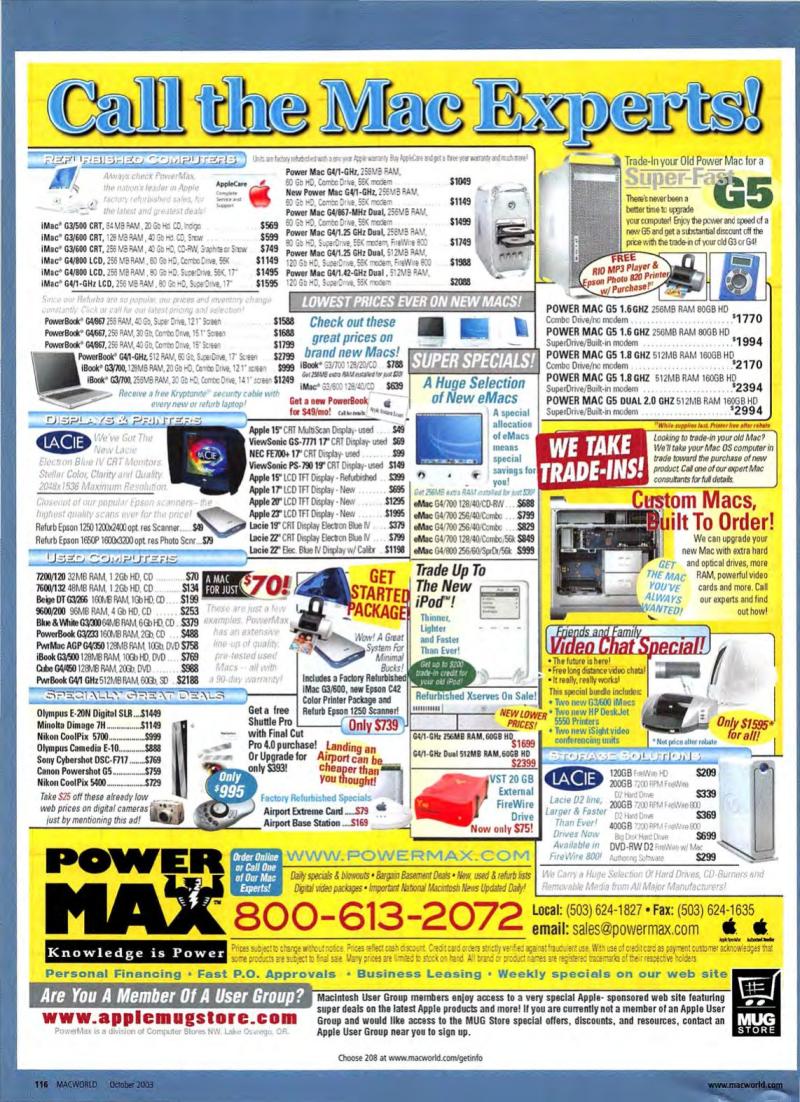 MacWorld0310October2003 — page 122