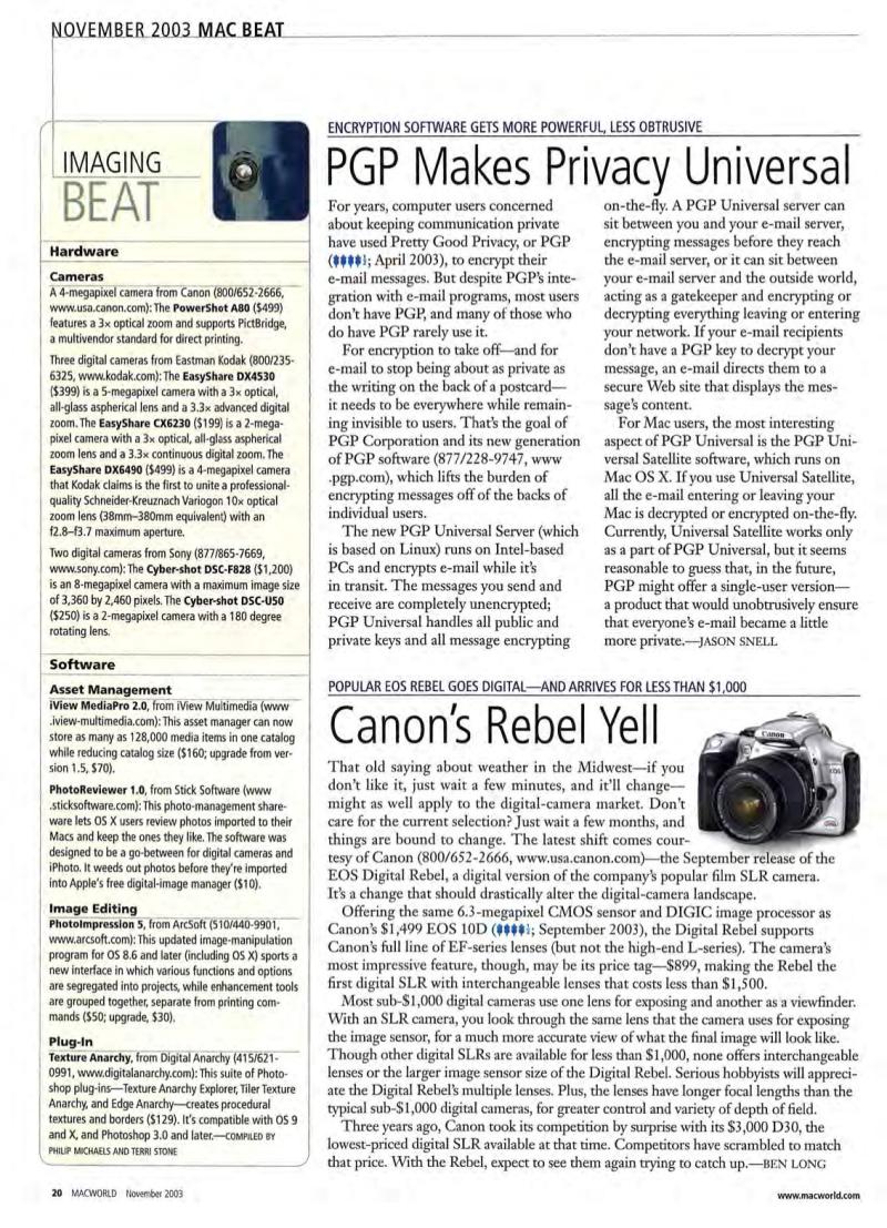MacWorld0311November2003 — page 22