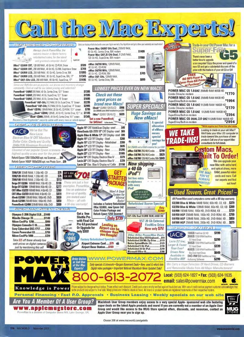 MacWorld0311November2003 — page 118