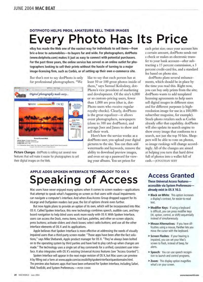 MacWorld0406June2004 — page 26