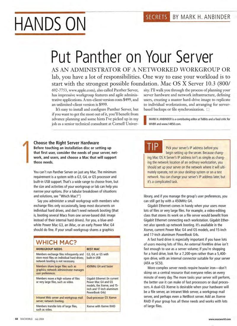 MacWorld0407July2004 — page 70