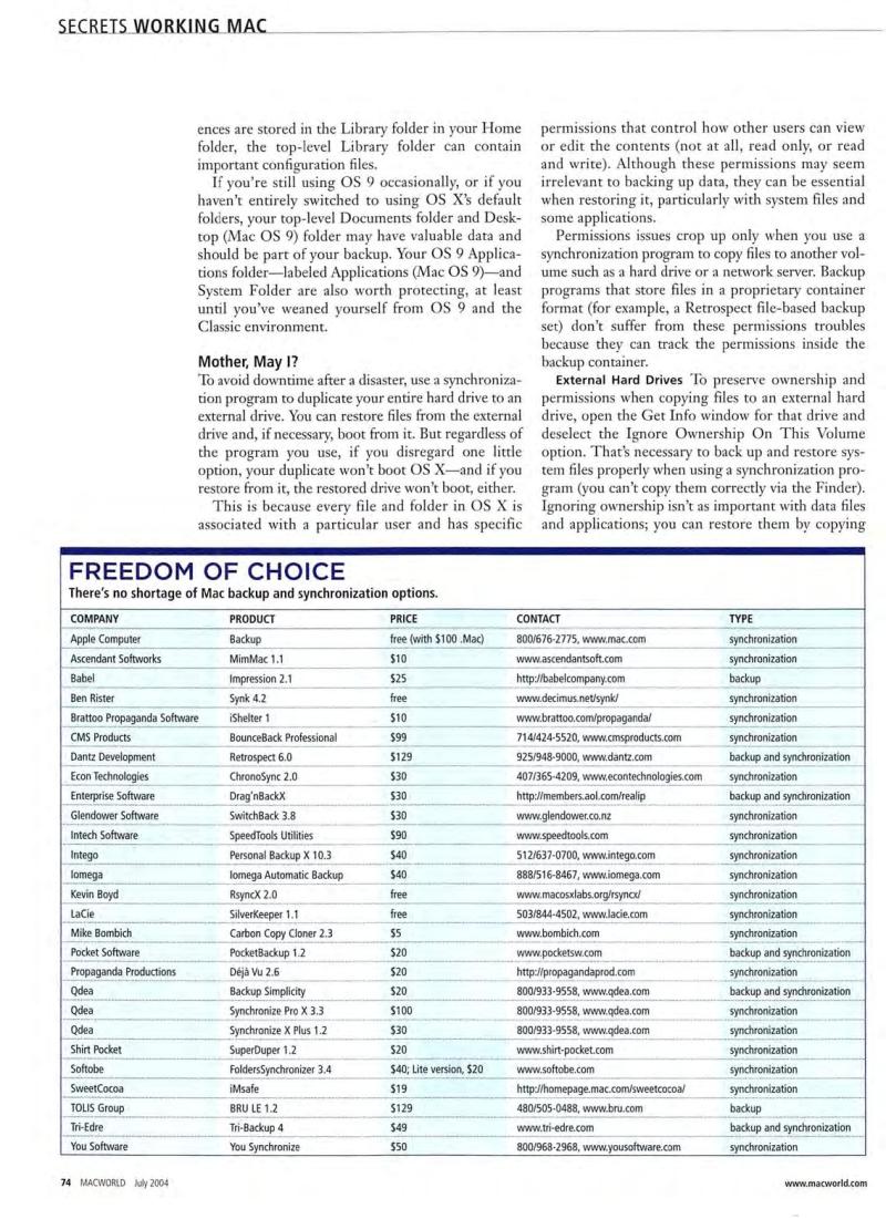 MacWorld0407July2004 — page 76