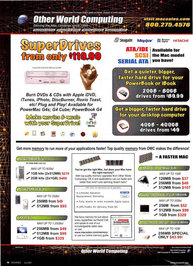 MacWorld0407July2004 — page 104