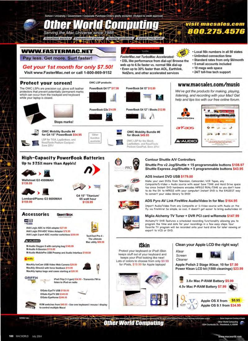 MacWorld0407July2004 — page 106