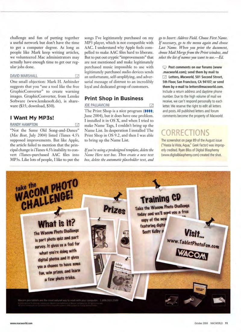 MacWorld0410October2004 — page 13