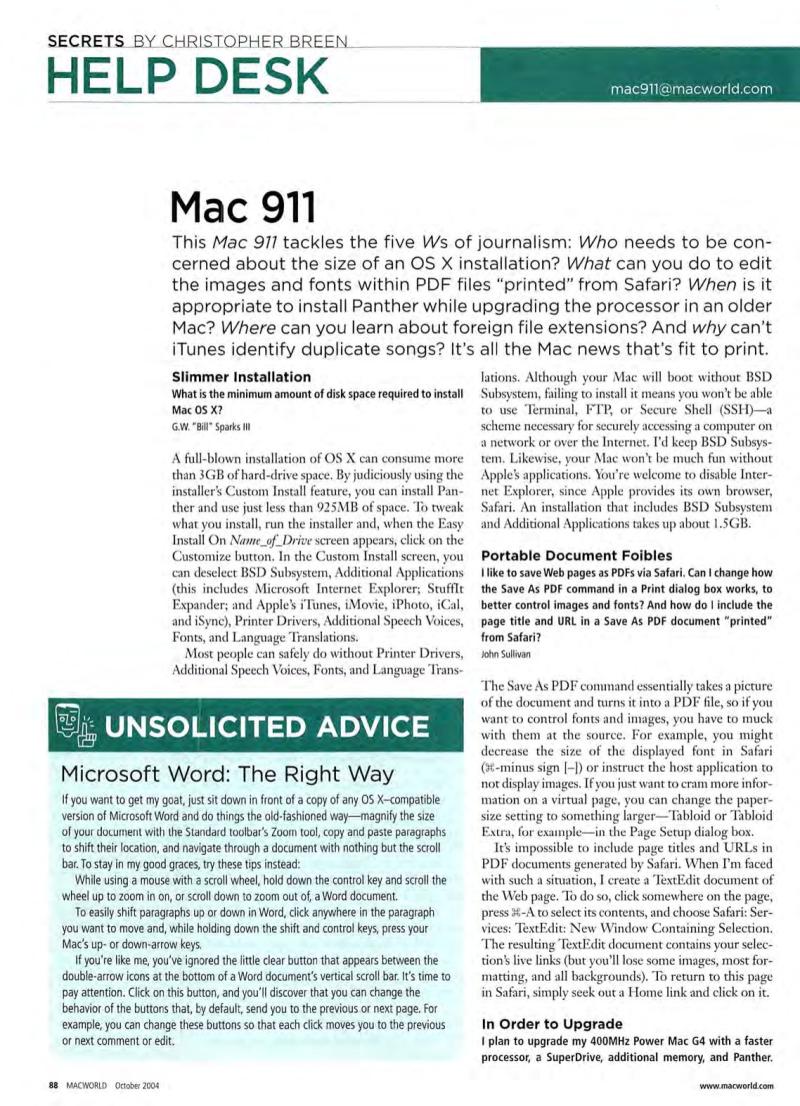MacWorld0410October2004 — page 90