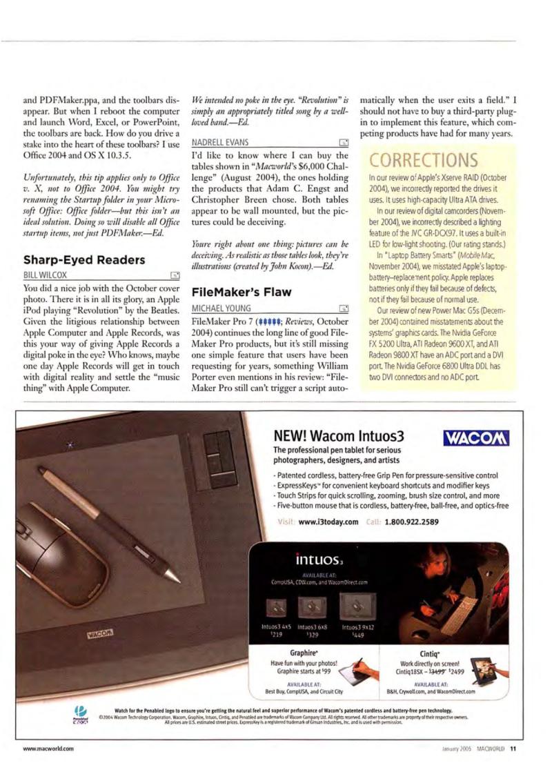 MacWorld0501January2005 — page 13