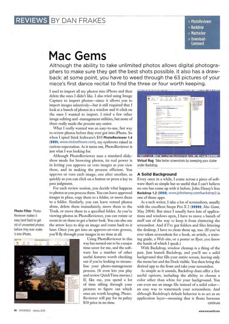 MacWorld0501January2005 — page 58