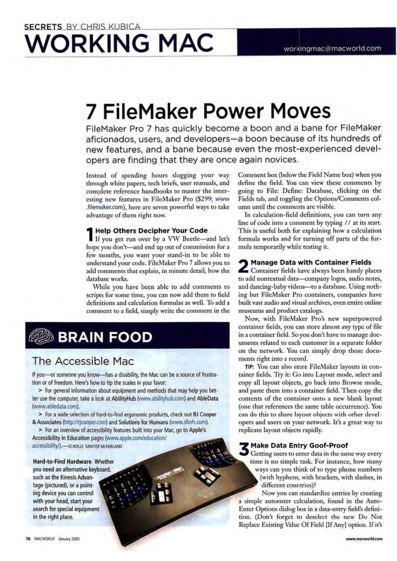 MacWorld0501January2005 — page 78