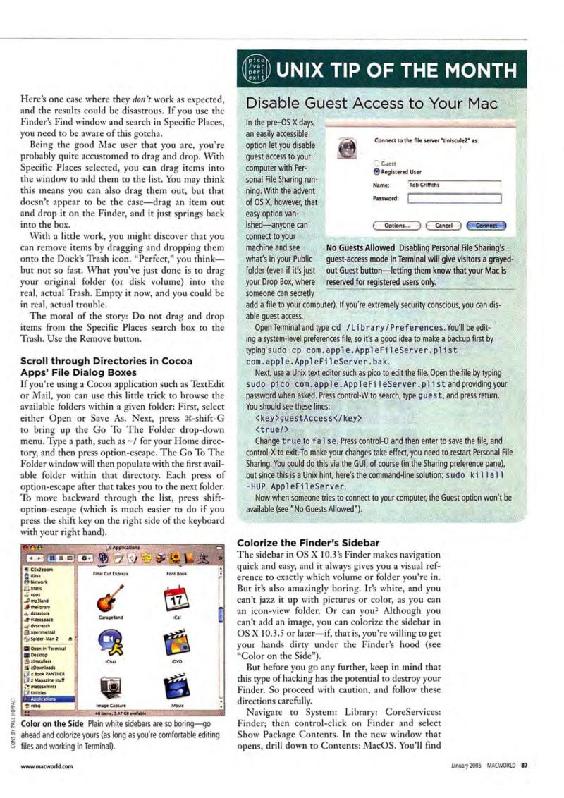 MacWorld0501January2005 — page 89