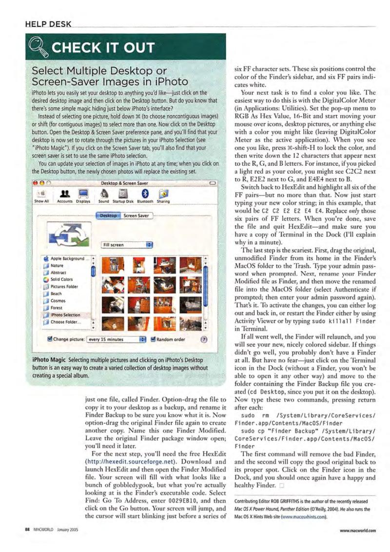 MacWorld0501January2005 — page 90