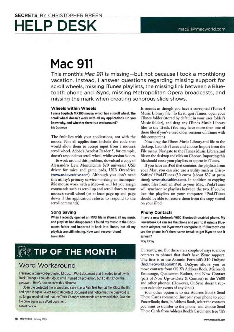 MacWorld0501January2005 — page 92