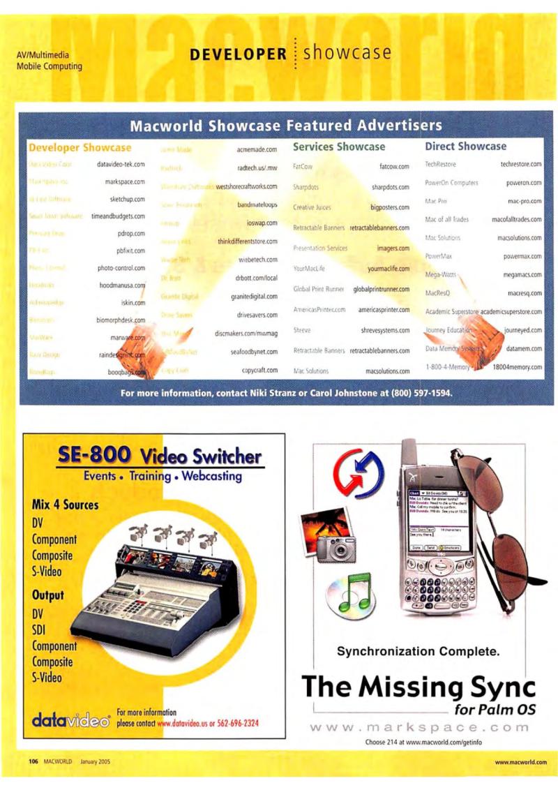 MacWorld0501January2005 — page 108