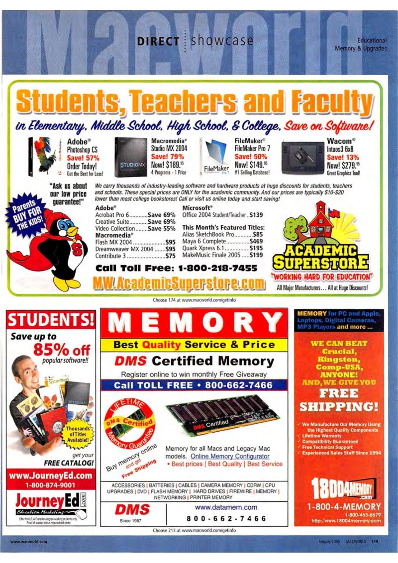 MacWorld0501January2005 — page 121