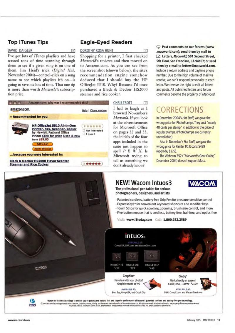 MacWorld0502February2005 — page 13