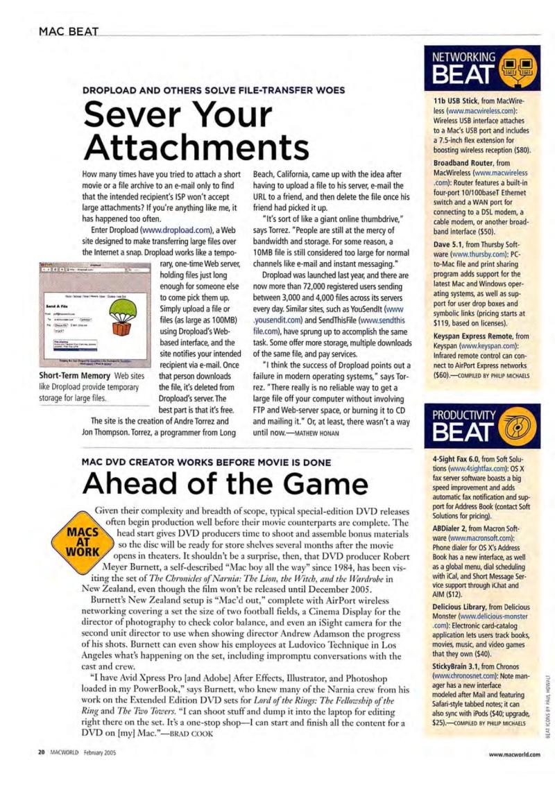 MacWorld0502February2005 — page 22