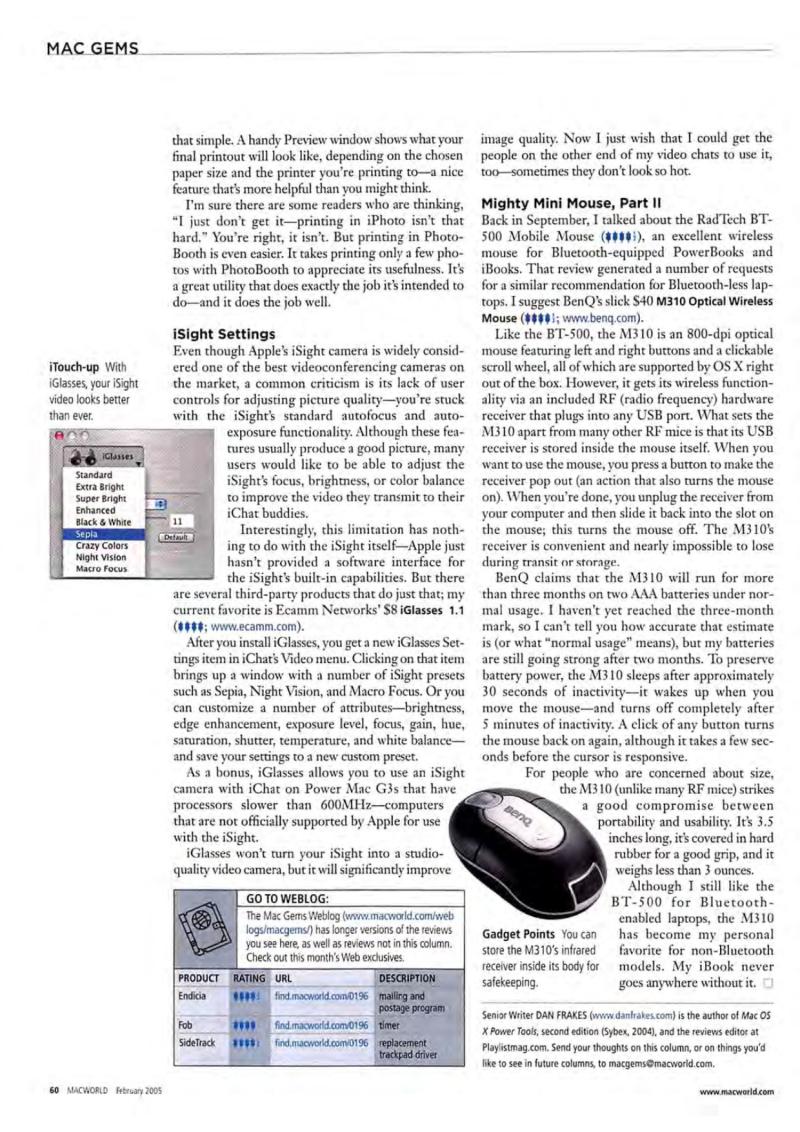 MacWorld0502February2005 — page 62