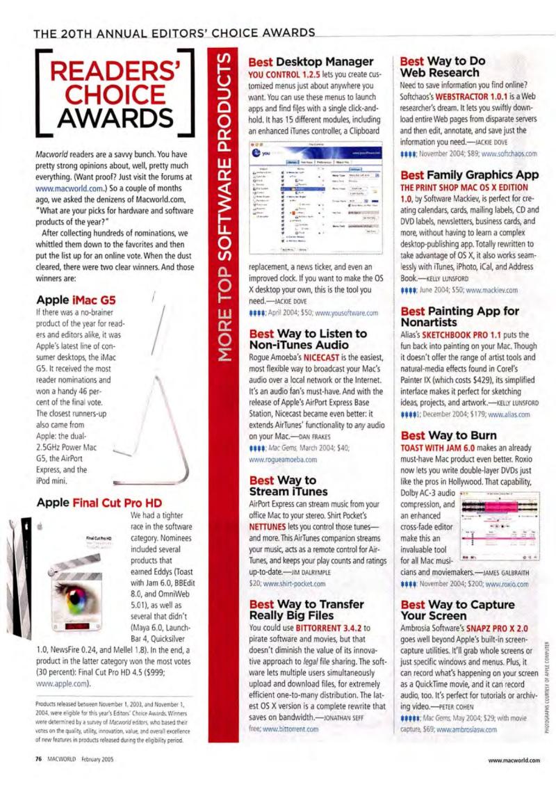MacWorld0502February2005 — page 78