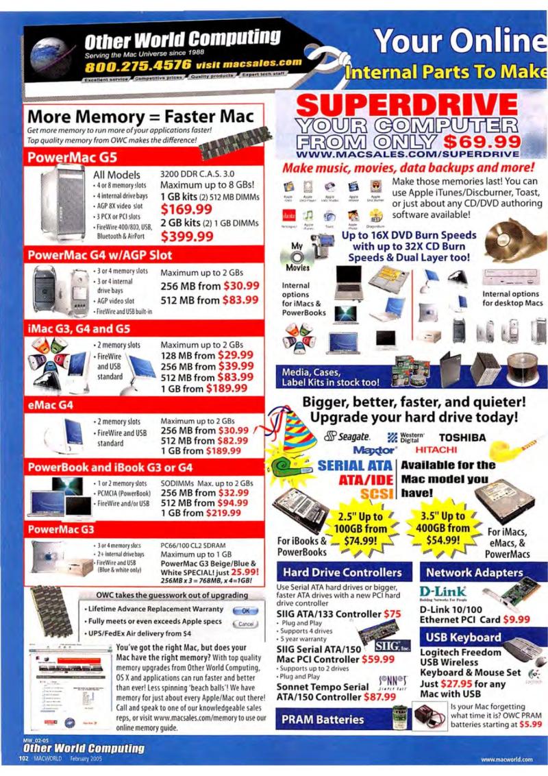 MacWorld0502February2005 — page 104