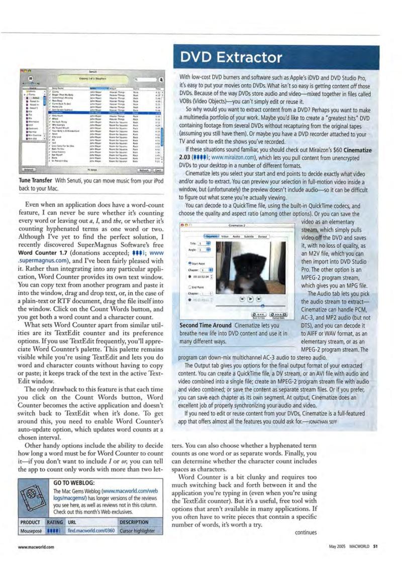 MacWorld0505May2005 — page 53