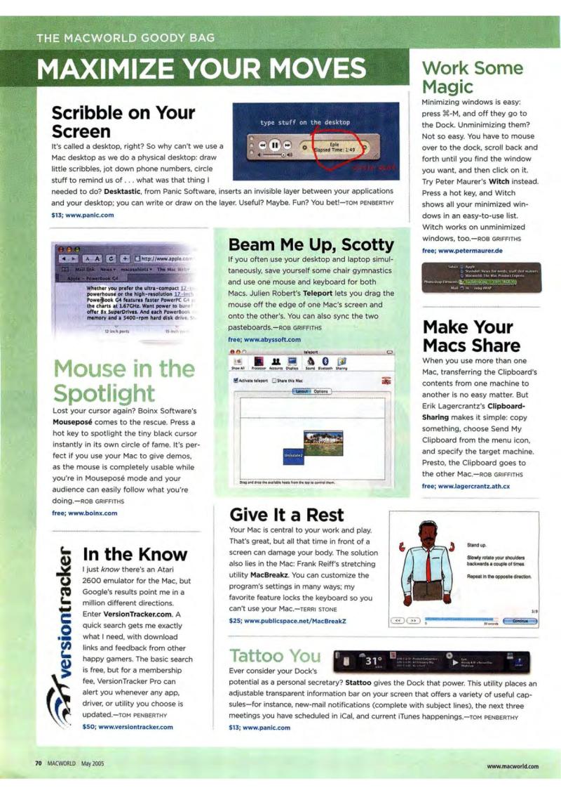 MacWorld0505May2005 — page 72