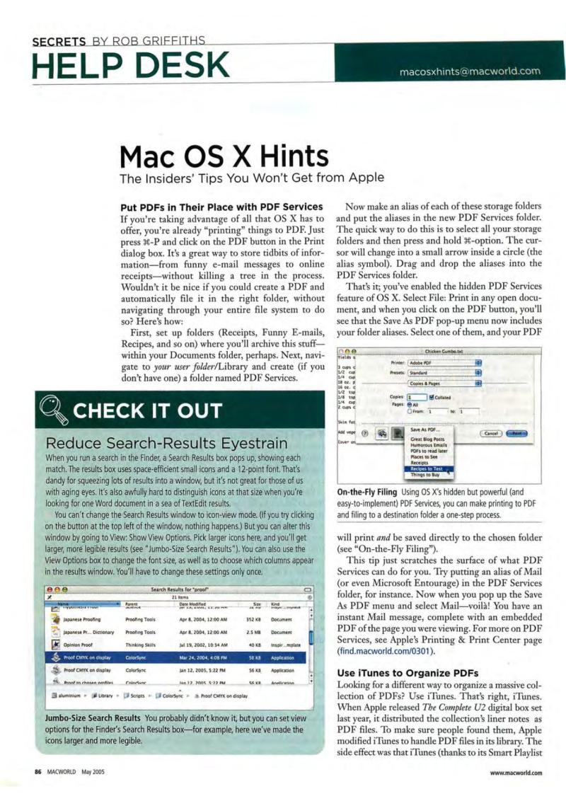 MacWorld0505May2005 — page 88