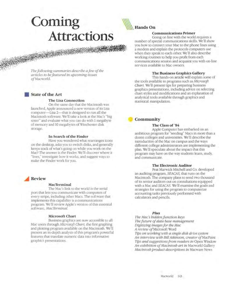 MacWorld8404April1984Premier — page 145