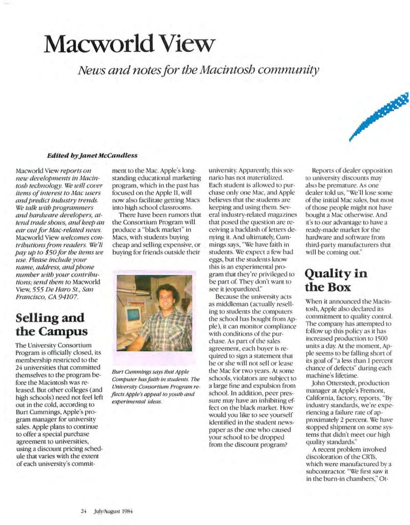 MacWorld8407JulyAugust1984 — page 22