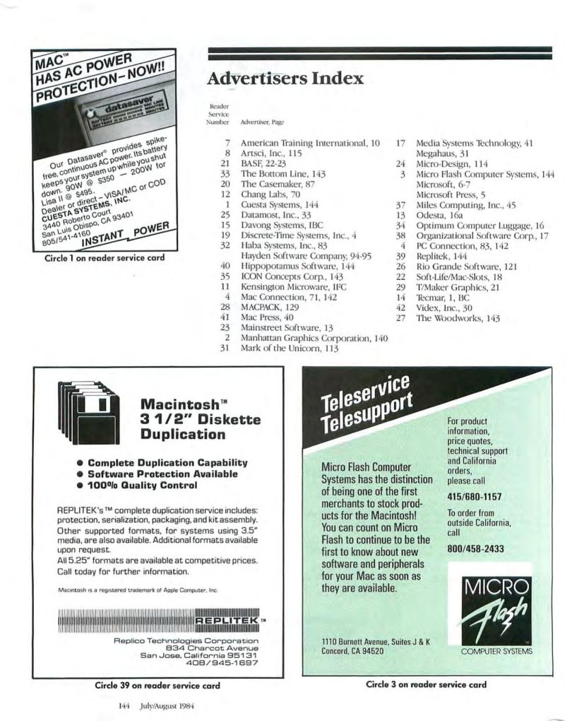 MacWorld8407JulyAugust1984 — page 144