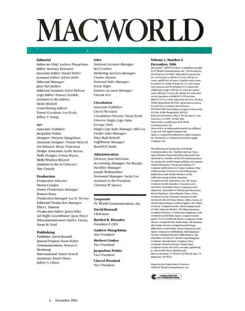 MacWorld8412December1984 — page 6