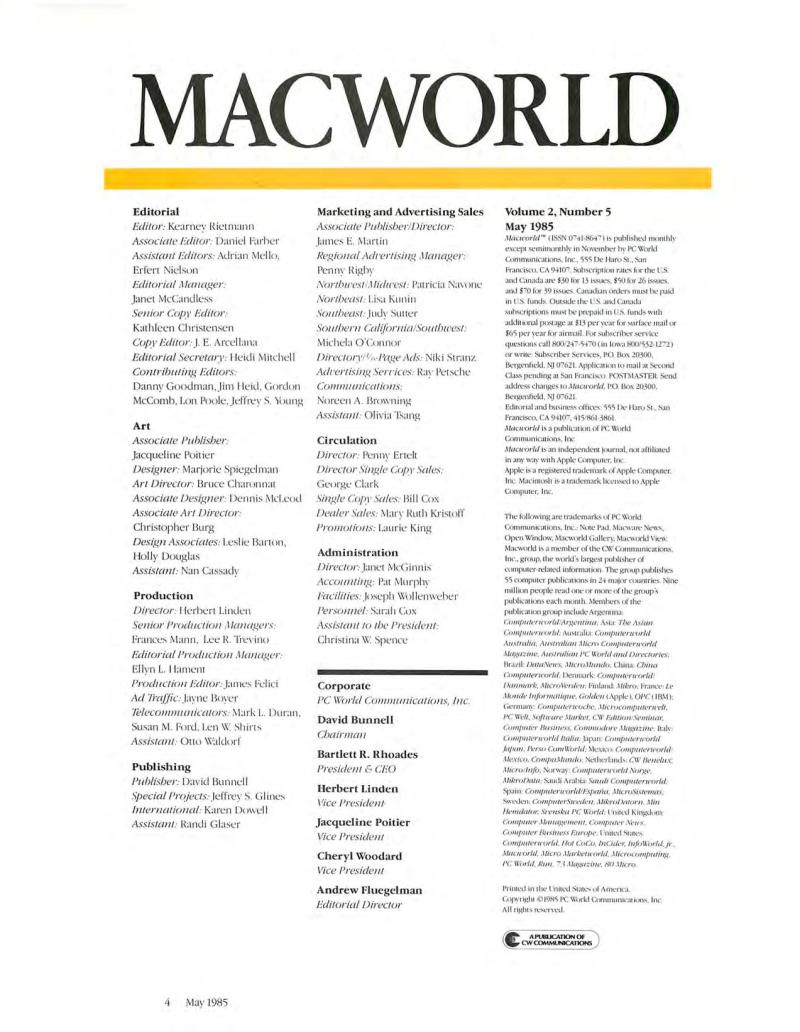 MacWorld8505May1985 — page 6