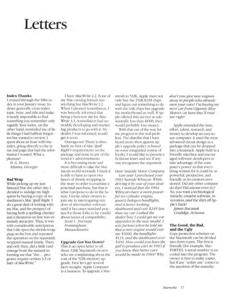 MacWorld8505May1985 — page 19