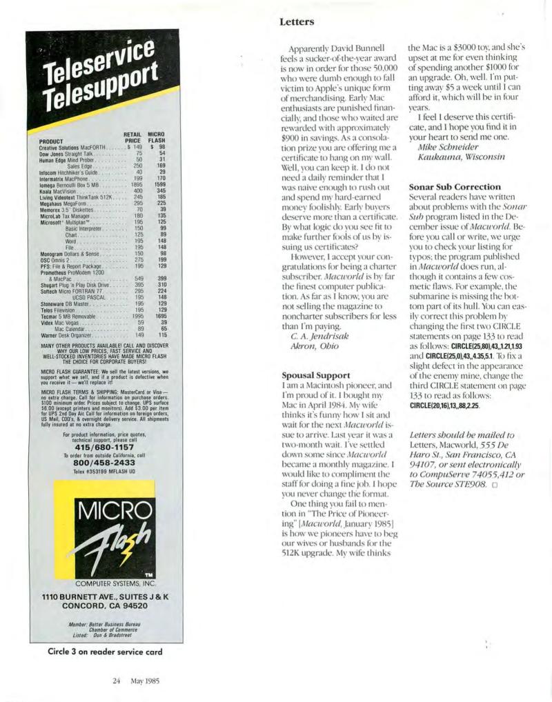 MacWorld8505May1985 — page 28