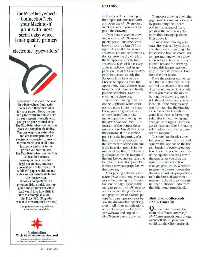 MacWorld8505May1985 — page 74