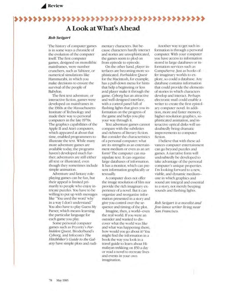 MacWorld8505May1985 — page 86