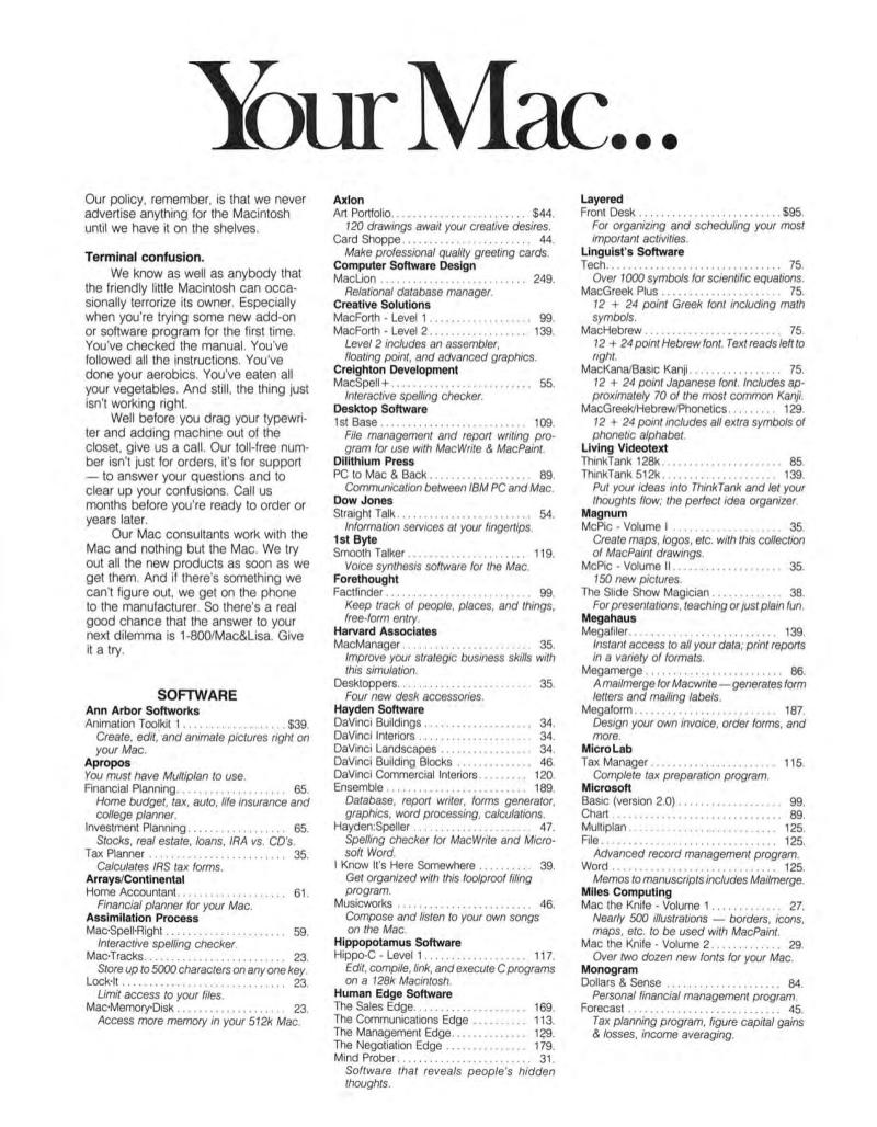 MacWorld8505May1985 — page 88