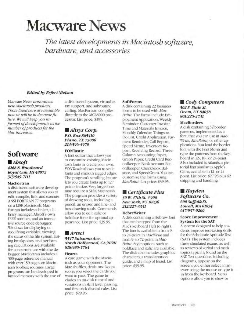 MacWorld8505May1985 — page 113