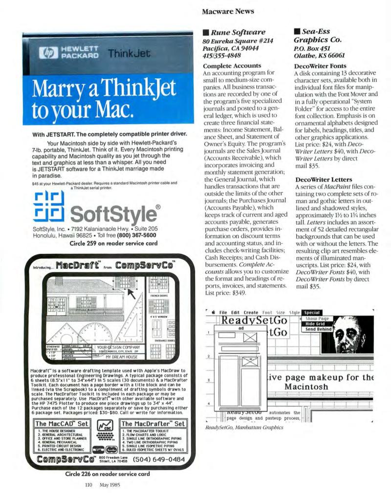 MacWorld8505May1985 — page 118