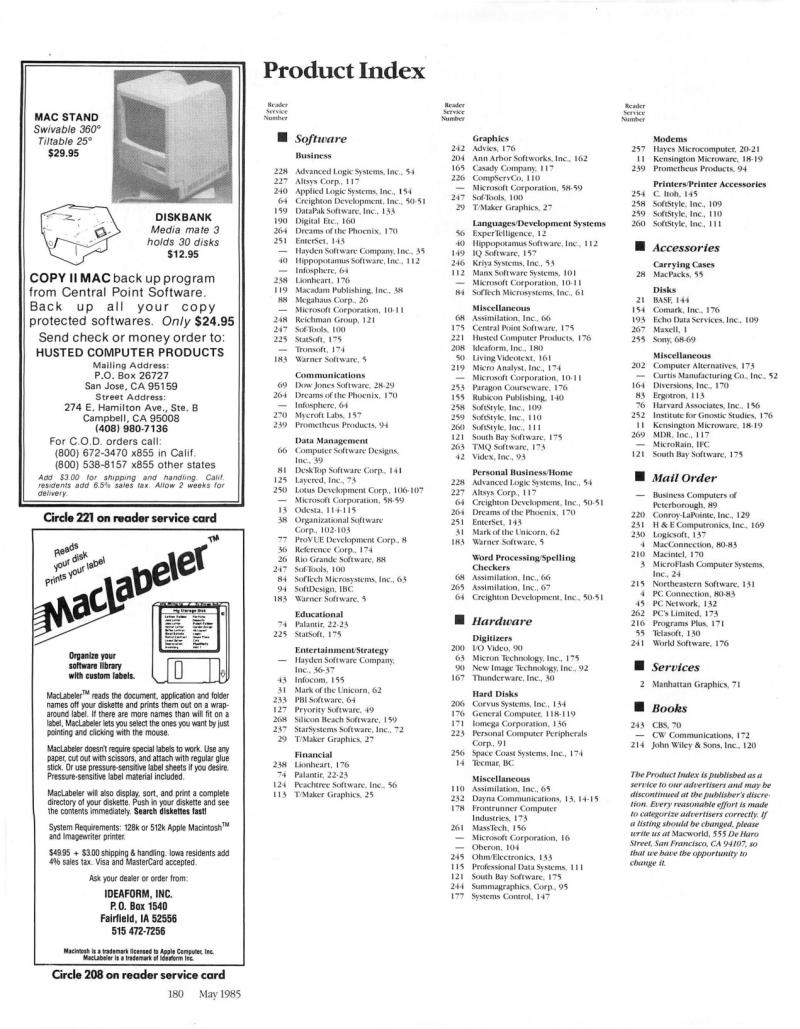 MacWorld8505May1985 — page 192