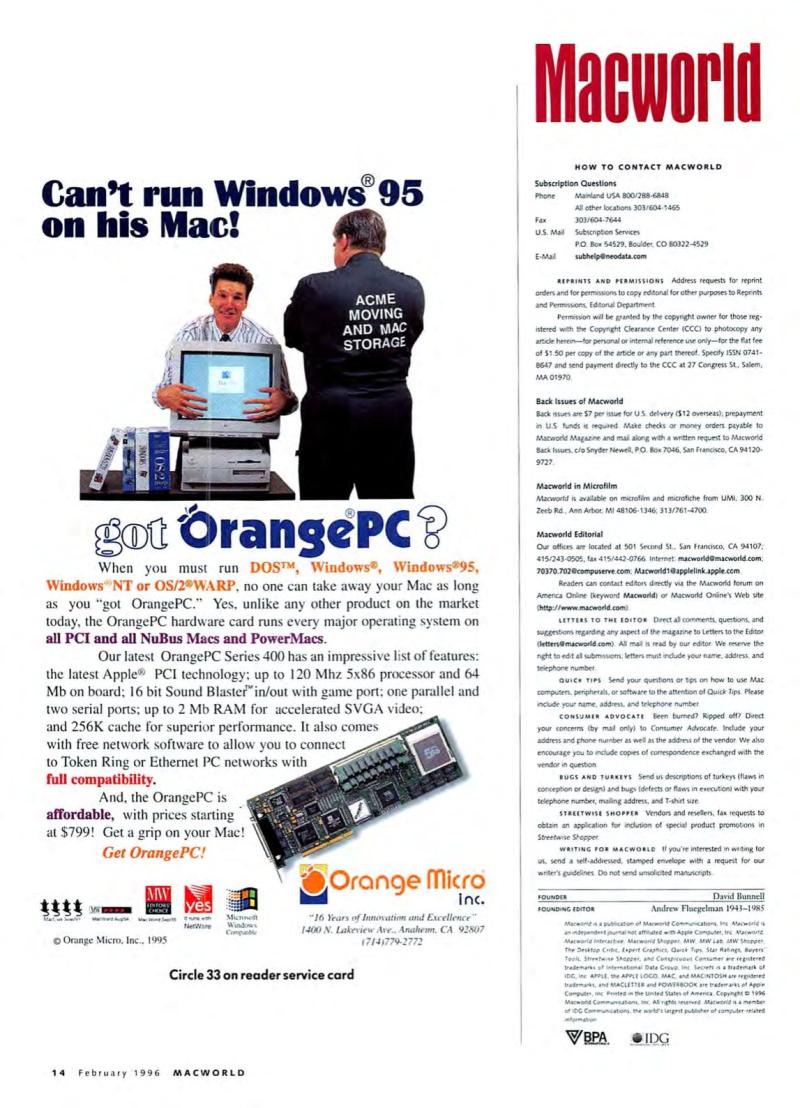MacWorld9602February1996 — page 16