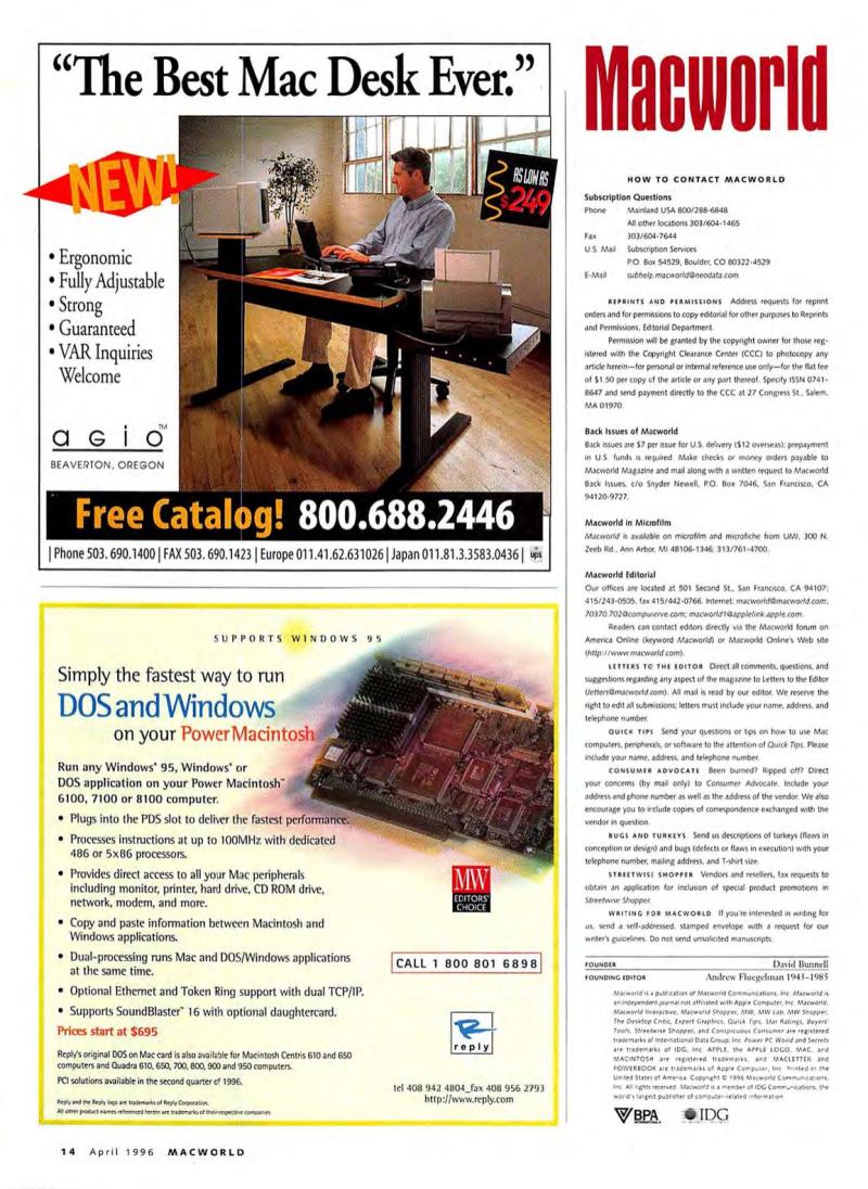 MacWorld9604April1996 — page 16