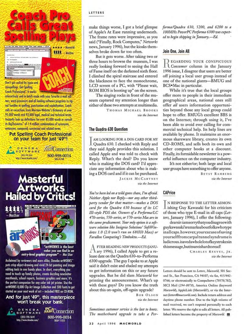 MacWorld9604April1996 — page 24