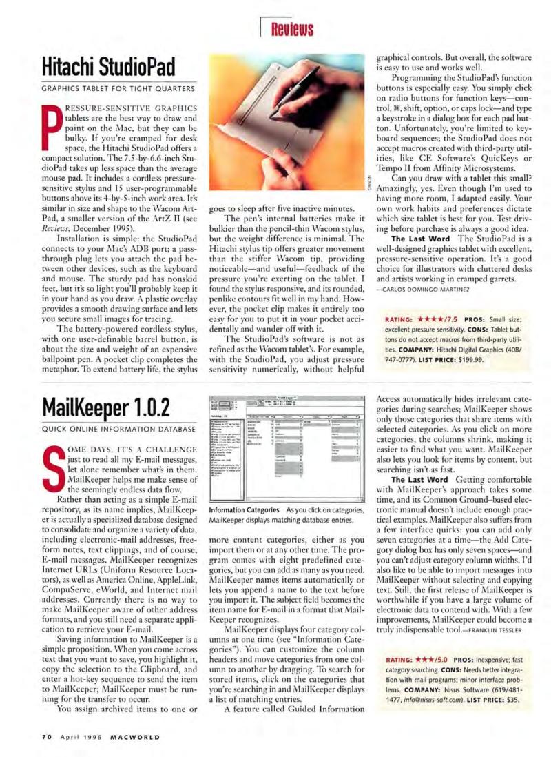 MacWorld9604April1996 — page 72